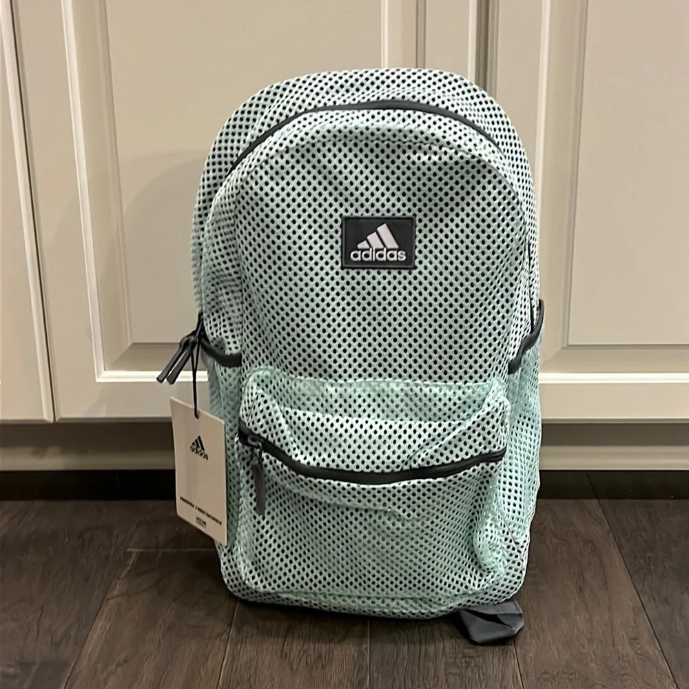 Adidas Hermosa 2 Mesh Backpack School Bag new aqua new Mens Womens Unisex